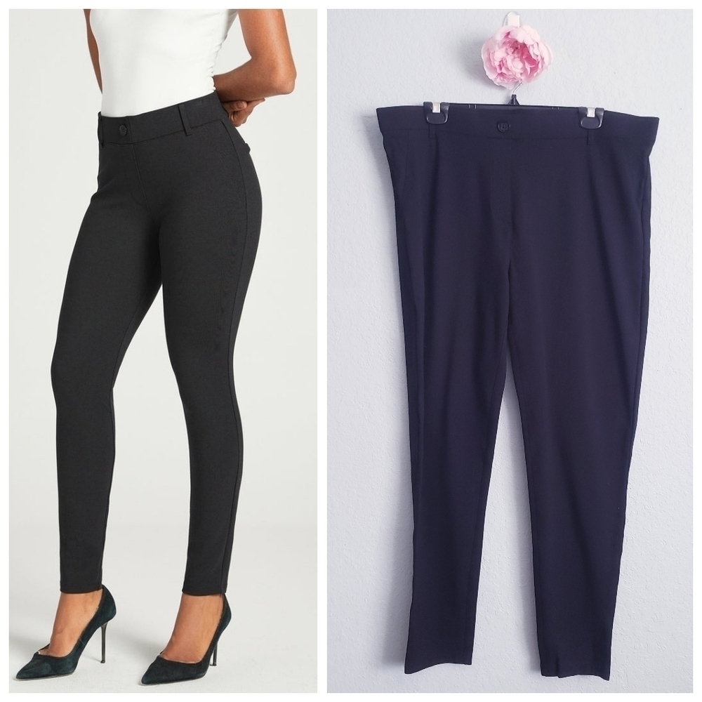 Betabrand Black Classic Dress Pant Skinny Yoga Pant